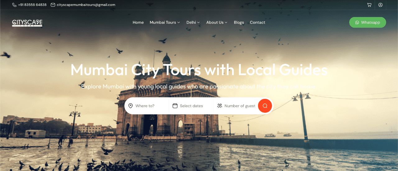 Website Porfolio - Cityscape Mumbai tour