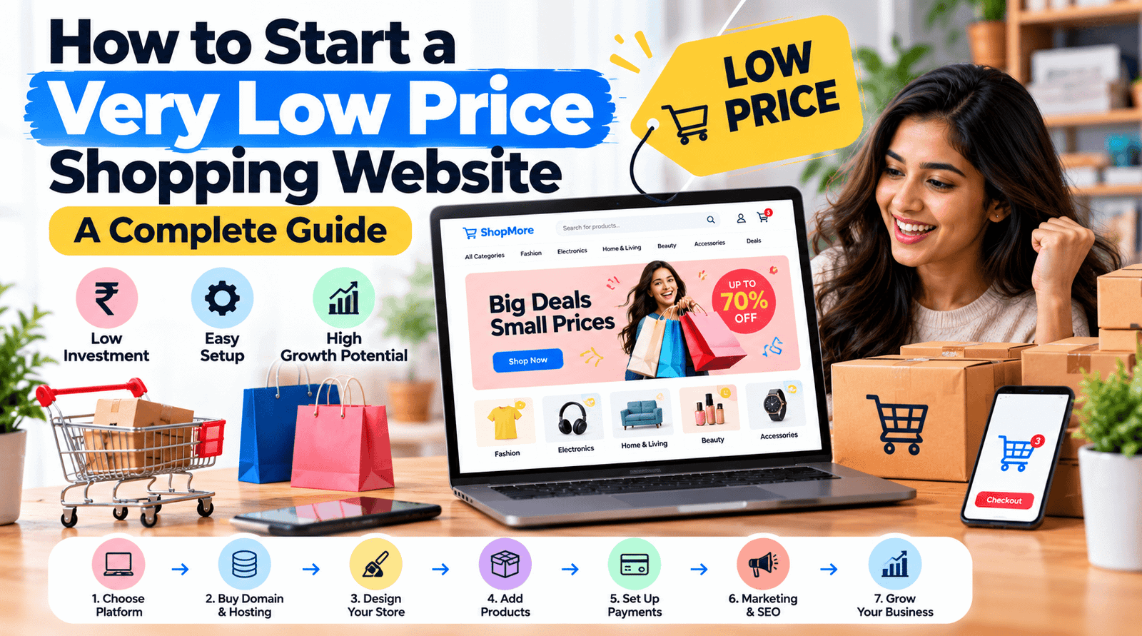 How to Start a Very Low Price Shopping Website- A Complete Guide
