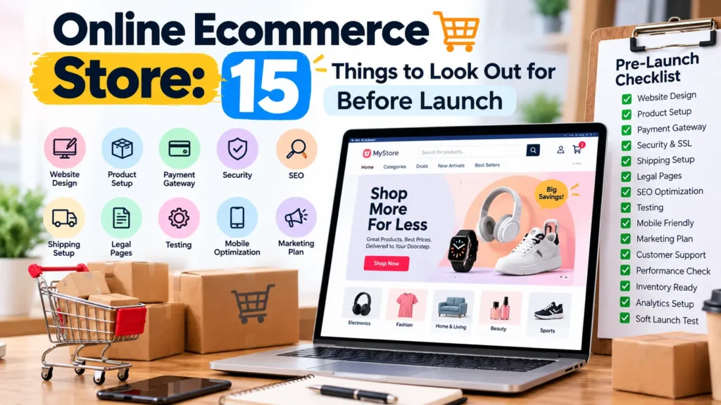 Online Ecommerce Store- 15 Things to Look Out for Before Launch