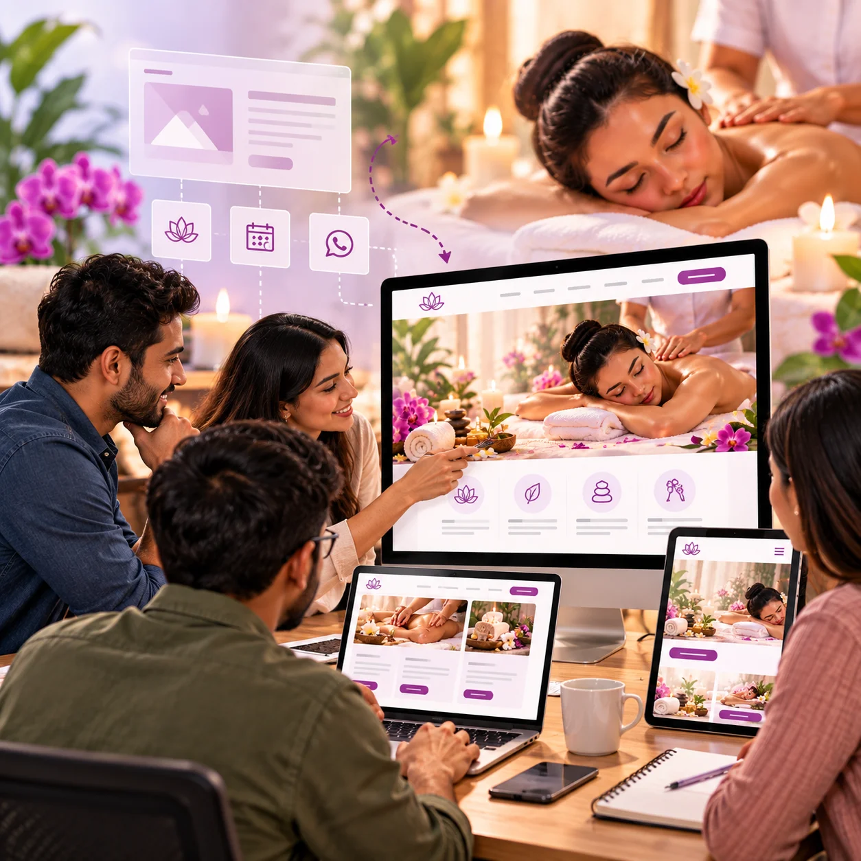 Massage Services Website Design and Online Booking Website